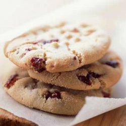Macadamia Butter Cookies with Dried Cranberries recipe