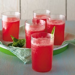 Pressed Watermelon With Basil Water recipe