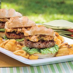 Pecan-Crusted Pork Burgers With Dried Apricot-Chipotle Mayonnaise recipe