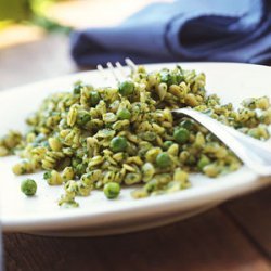 Orzo with Pesto and Peas recipe