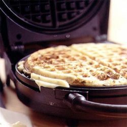 Sour Cream, Cheddar, and Chive Potato Waffles recipe
