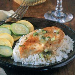 Chicken with Green Onion Sauce recipe