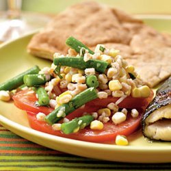 Farro, Green Bean, Corn, and Abraham Lincoln Tomato Salad recipe