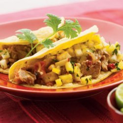 Chipotle Pork Soft Tacos with Pineapple Salsa recipe