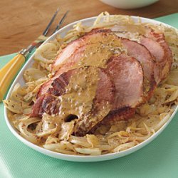 Ham Steaks with Fennel and Mustard Sauce recipe