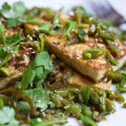 Seared Tofu with Sugar Snap Peas recipe