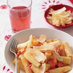 Rigatoni with Grilled Tomatoes and Cream recipe