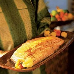 Grilled Apple-Smoked Striped Bass recipe