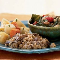 Smothered Beans with Leeks and Collard Greens recipe