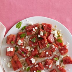 Grilled Watermelon, Mint, and Feta Salad recipe