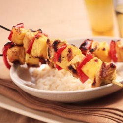 Skewered Singapore Chicken and Pineapple recipe