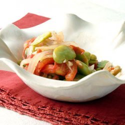 Fava Beans with Tomato and Onion recipe