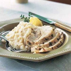 Herb-Roasted Turkey with Cheese Grits recipe