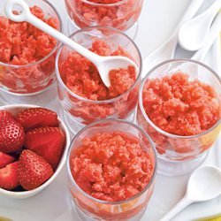 Rhubarb, Strawberry, and Thyme Granita recipe
