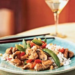 Pork and Vegetable Stir-Fry with Cashew Rice recipe
