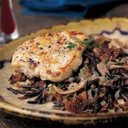 Chicken Breasts with Wild Rice-and-Fig Pilaf recipe