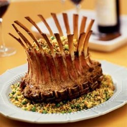 Crown Lamb Rack with Green Herb Couscous recipe