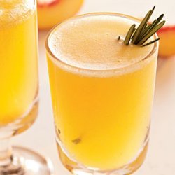 Sparkling Rosemary-Peach Cocktails recipe
