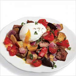 Steak Hash with Poached Eggs recipe