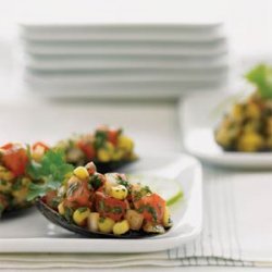 Mussels with Corn-Tomato Salsa recipe