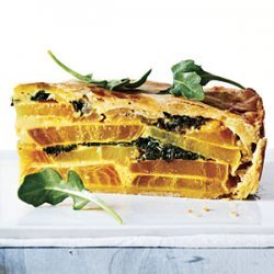Golden Beet, Greens, and Potato Torta recipe