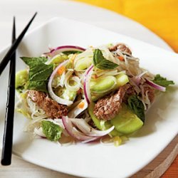 Fiery Beef and Rice Noodle Salad recipe