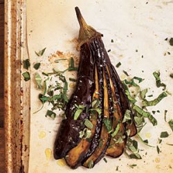 Roasted Eggplants with Herbs recipe