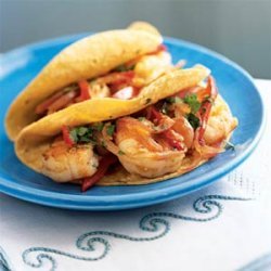 Tomatillo Shrimp Fajitas recipe