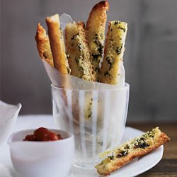 Garlic Bread  Fries  with Marinara  Ketchup  recipe