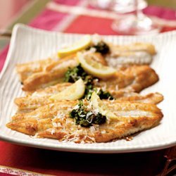Flounder with Cilantro-Curry Topping and Toasted Coconut recipe