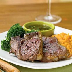 Lamb Chops with Mint-Fig Sauce recipe
