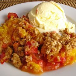 Rhubarb-Mango Crumble recipe