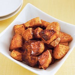 Chili-Roasted Sweet Potato Nuggets recipe