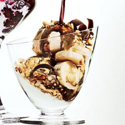 Coffee-Drenched Ice Cream with Banana and Peanuts recipe