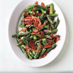 Asparagus with Prosciutto Chips recipe