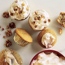 Walnut Cupcakes with Maple Frosting recipe