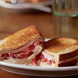 Grilled Tomato, Smoked Turkey, and Muenster Sandwich recipe