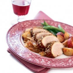Pork Tenderloin with Roasted Apples and Onions recipe