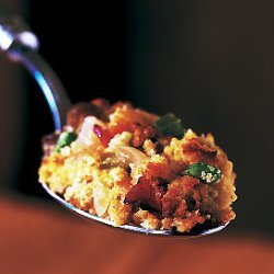 Chestnut, Bacon, Dried Apple, and Corn Bread Stuffing recipe
