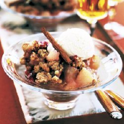 Pear-Cranberry Crisp with Cinnamon Ice Cream recipe