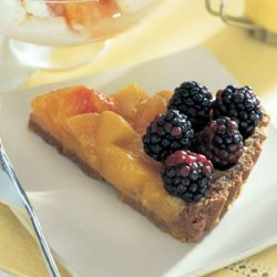 Peach and Blackberry Tart with Oatmeal-Cookie Crust recipe