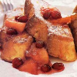 Eggnog French Toast with Cranberry-Apple Compote recipe