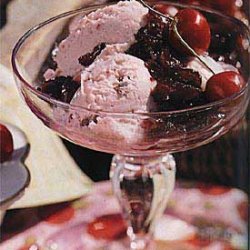 Cherry-Vanilla Bean Ice Cream with Cherry Sauce recipe