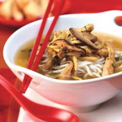 Pork and Noodle Soup with Shiitake and Snow Cabbage recipe