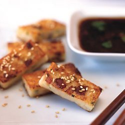Golden Crisp Daikon Cake with Spicy Herb Soy Sauce recipe