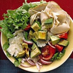 Turkey Salad with Tomato, Avocado, and Parmesan recipe