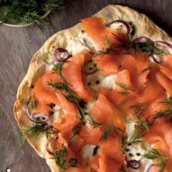 Smoked Salmon Thin-Crust Pizza recipe