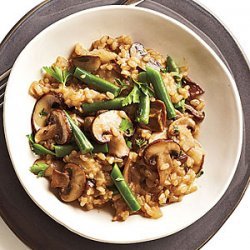 Mushroom-Brown Rice Risotto recipe