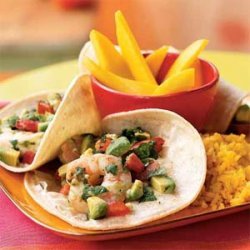 Seviche-Style Shrimp and Avocado Tacos recipe