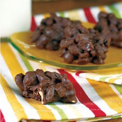 Triple Chocolate-Covered Peanut Clusters recipe